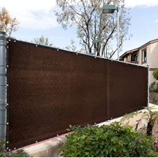 90% Brown Rectangular Shade Sail 6' x 12' (with Stainless Steel Loops and Grommets)